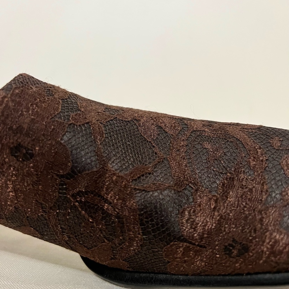 Art Effects Brown Lace Mules - Picture 5 of 9